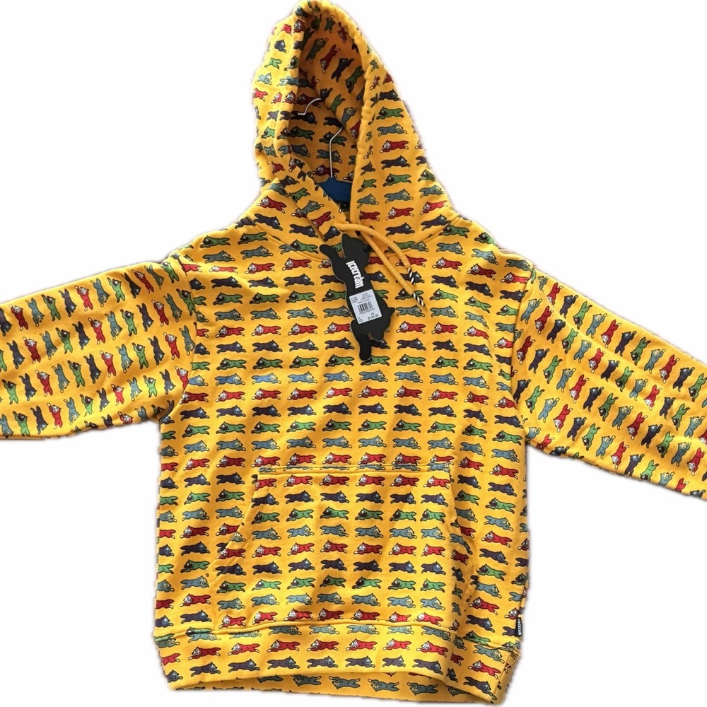 Vibrant Yellow Car Pattern Hoodie for Kids